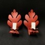 238 - Coppia Appliques in lamiera tagliata a mano - 26x16 p.13